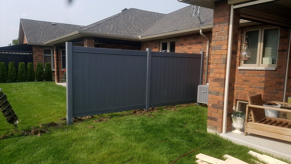 A new privacy fence build underway